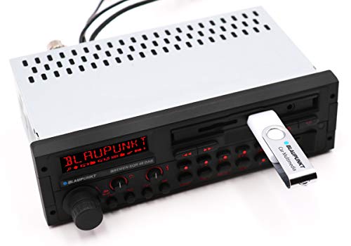 Retro Car Stereo Bluetooth USB SD AUX - Black, Single Variation