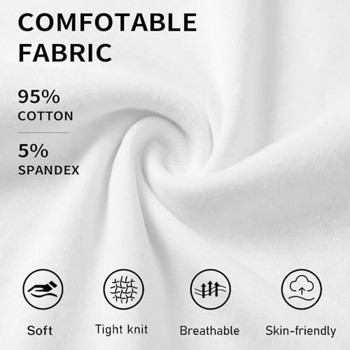 Kids' Boys Tank Tops 5-Pack Cotton Sleeveless Undershirts Age 2-16, White 11-13 Years