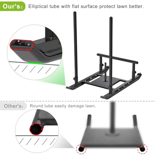 Black Push-Pull Sled for Fitness & Strength Training - Compatible with 1-2 Inch Weight Plates