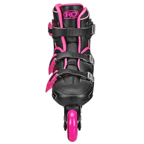 Adjustable Inline Skates for Adults & Youth - Black & Pink Performance Skates