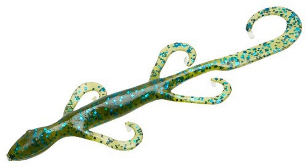 Zoom Bait 6-Inch Lizard Bait-Pack of 9 (Blue Watermelon)
