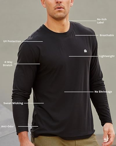 X-Large 3-Pack Men’s Long Sleeve Workout Shirts - Black Charcoal Navy Logo