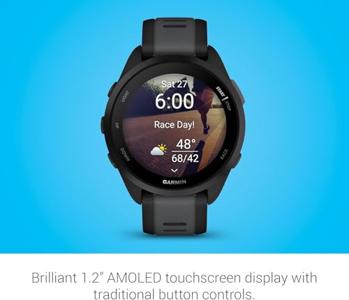 Garmin Forerunner 165 GPS Running Watch with Heart Rate & AMOLED Display