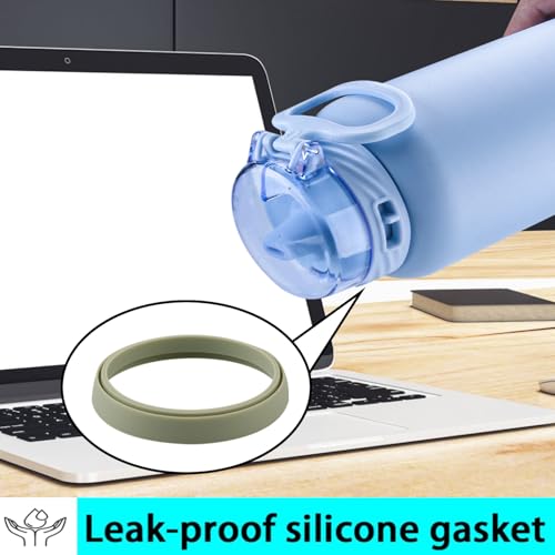 9pcs Rubber Gasket for Ello Cooper Water Bottles - Army Green, Black, White