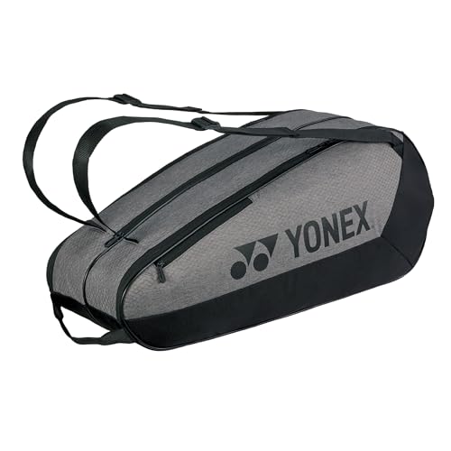 YONEX Team Racquet Bag with YKK Zippers & Multiple Compartments - Grey/Black