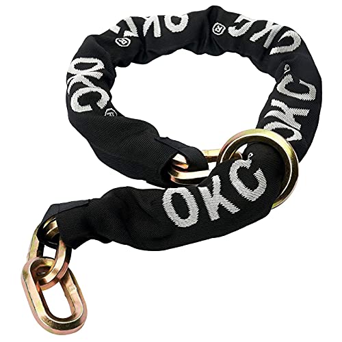 OKG 4ft x 1/2in Hexagonal Hardened Alloy Steel Security Chain - Heavy Duty Anti-Theft Lock for Motorcycles & Trailers