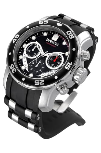 Invicta Men's Pro Diver 48mm Stainless Steel Quartz Watch with Blue Dial and Black Polyurethane Strap