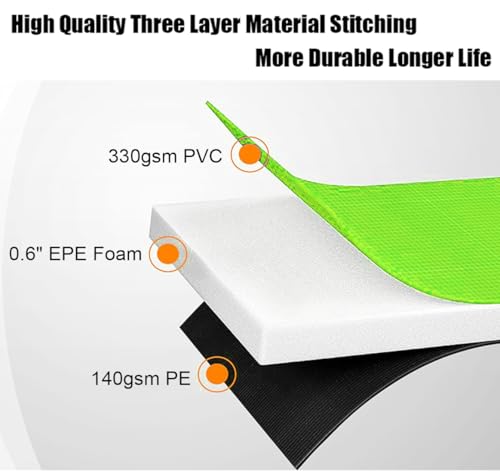 12ft Trampoline Safety Pad - Green Waterproof Foam Cover for Round Frame