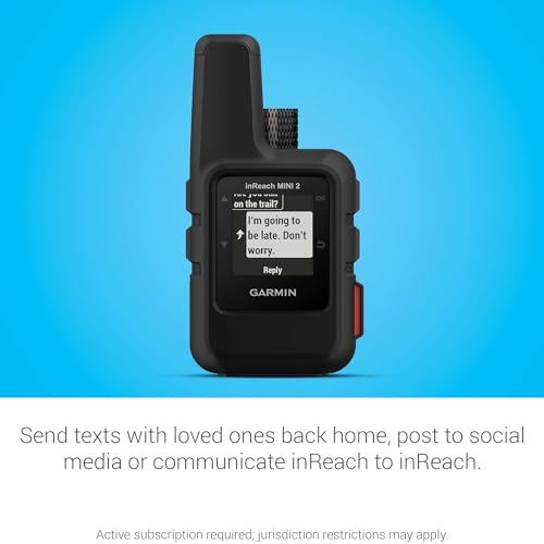 Garmin inReach Mini 2 Satellite Communicator Black – Two-Way Messaging & Interactive SOS