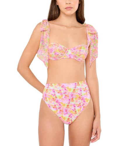 Beach Riot Women's Highway Bottoms Large Neon Bouquet - Beachwear Swimwear