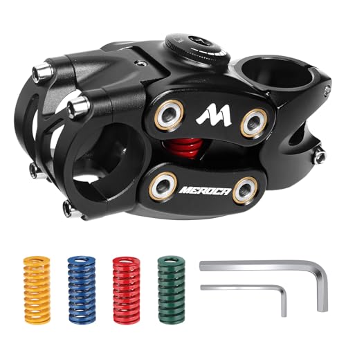 BUCKLOS 7° 90mm MTB Shock-Absorbing Bicycle Suspension Stem 31.8mm Handlebar