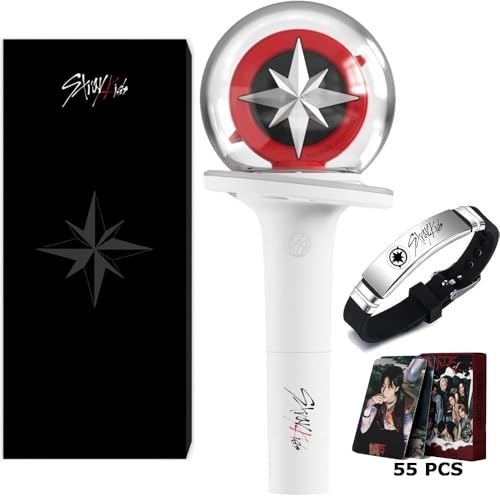 Niaycouky Straykids Lightstick Ver2 with Bluetooth, Merch Bracelets & 55 Photocards