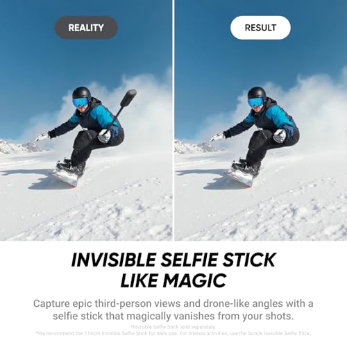 Insta360 X4 Air Graphite Black Starter Bundle 8K 360 Camera, Invisible Selfie Stick, Replacable Lenses