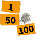 Race Bib Numbers for Tryouts with Pins - Waterproof Paper, Number 1-100