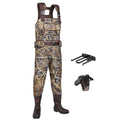 Men's Insulated Waterproof Hunting Waders with LED Light - Camo Evo 11
