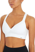 Seamless Sports Bra Women Medium White Comfortable Athletic Bra