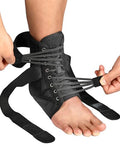 Adjustable Ankle Support Brace for Sprained Ankle Recovery - Black Stripes M