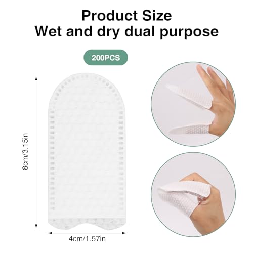 Disposable Pet Finger Cots for Ear Cleaning and Grooming - 200 Pack