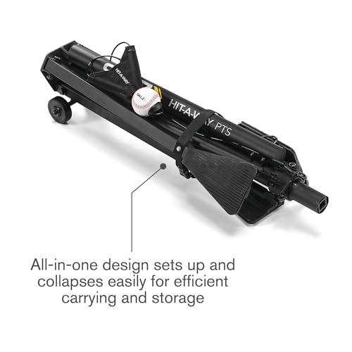SKLZ Hit-A-Way Youth Baseball Swing Trainer - Portable Solo Batting Practice with Stand, Tethered Ball, Adjustable for Ages 13 & Under