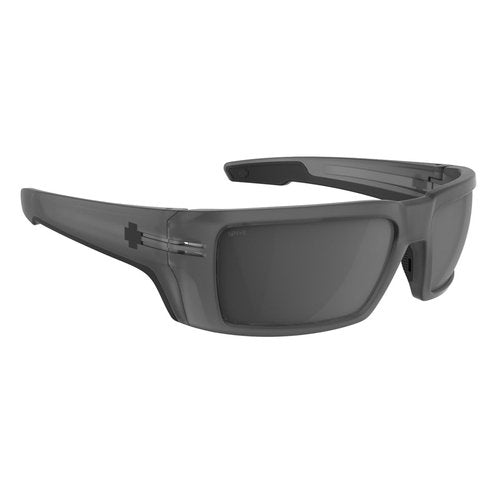 SPY+ - REBAR SE ANSI, Matte Translucent Gunmetal, Happy Gray Gunmetal Spectra Mirror, Medium-Large, Sunglasses, Unisex, Adult