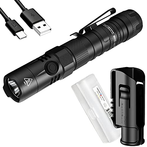 Nitecore MH12 v2 1200 Lumen Rechargeable Tactical Flashlight with USB-C & Holster