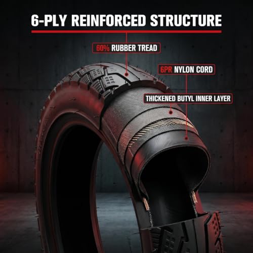 14x2.125 Tubeless Tire for Electric Scooters & E-Bikes - 60% Natural Rubber, Explosion-Proof, Angled Valve - Variation 1