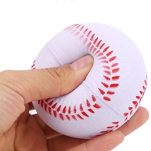 4 White Foam Baseballs Practice Training Balls for Beginners Safe Throwing