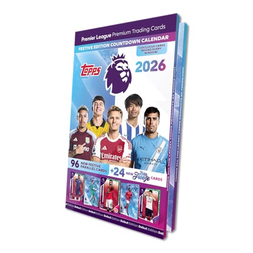 Premier League 2026 Advent Calendar with 96 Festive & Freeze Cards