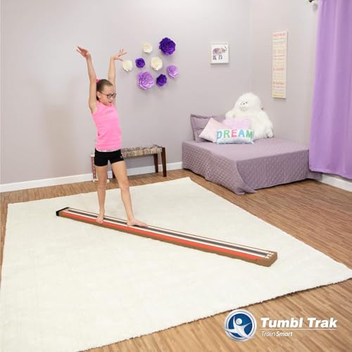 Lite 8 Ft Laser Balance Beam with Solid Wood Core - Gymnastics Training Equipment