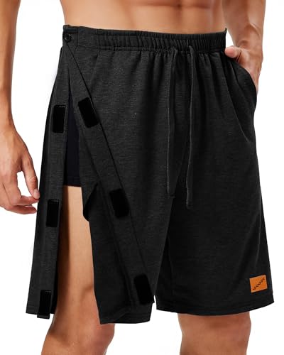 DryXovis Tear Away Hip Knee Surgery Shorts Men Medium Black