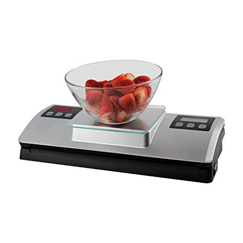 Nesco VSS-01 Automatic Food Vacuum Sealer with Digital Scale and Bag Starter Kit, Silver
