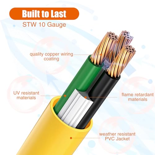 30Amp Shore Power Cord 10ft Marine RV Extension Cable NEMA L5-30