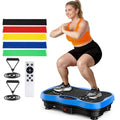 Blue Vibration Plate Exercise Machine for Full Body Workout, 130 Levels, Bluetooth, 450 Lb Capacity