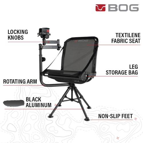 DeathGrip 360 Chair with Lightweight Aluminum Frame and Universal Gun Rest - Variation of THIS Listing