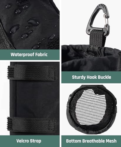 Water Bottle Holder for Backpack - Molle Pouch for 8-24oz Bottles - Black / 1