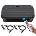 Black Vibration Plate Exercise Machine with 180 Speeds & 330lb Capacity