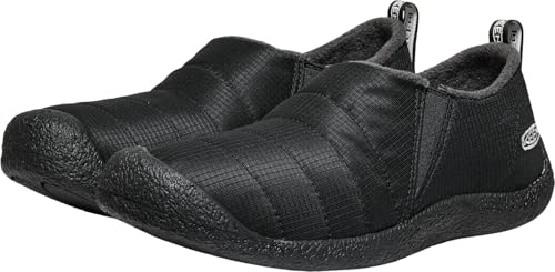 Men's Warm Microfleece Slip-On Slippers - Black, Size 15 - KEEN Howser II