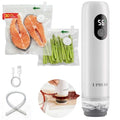 UPRUBE White Compact Food Vacuum Sealer with Drainage Tube & 30 Bags