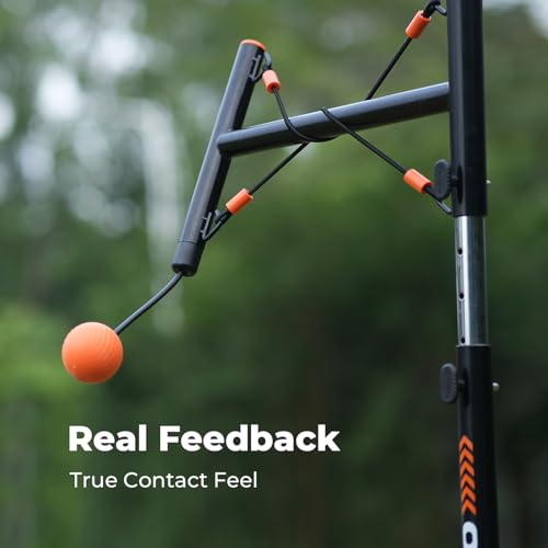 Adjustable Solo Baseball Swing Trainer with Auto Reset for Indoor & Backyard Practice