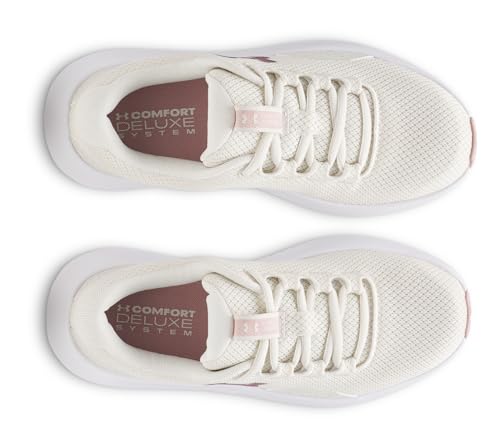 Under Armour Women's Charged Surge 4 Running Shoe - Off White Pink, Size 8