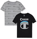 Champion Boys Short Sleeve T-Shirt Pack - Black 6 Pack, Size 4-18