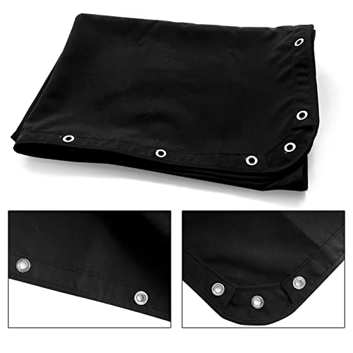 TeBaisea 82" x 58" Waterproof Canvas Boat Shade Cover - Black T-Top Replacement