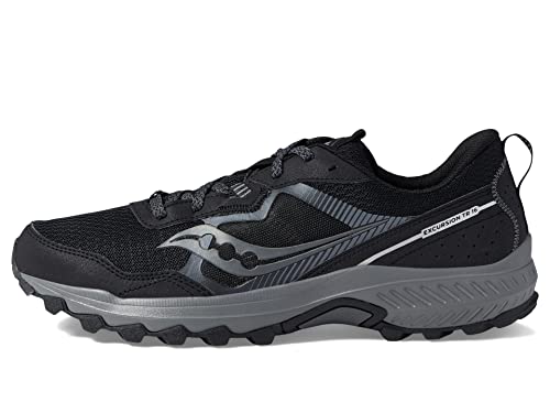 Saucony Men's Excursion TR16 Trail Running Shoes - Black/Charcoal, Size 10.5