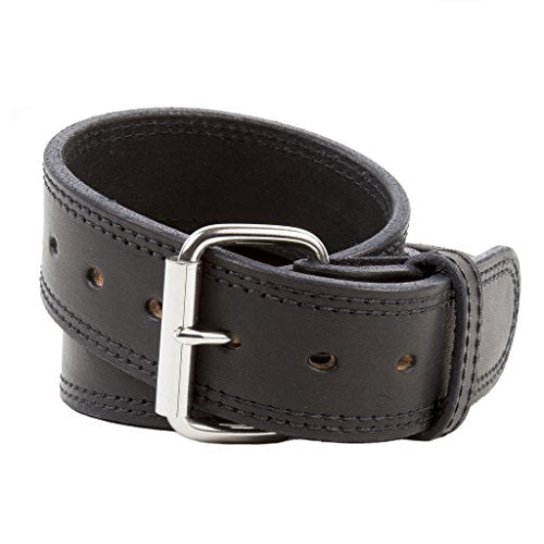 Black 38 Belt Size Concealed Carry Leather Gun Belt - Made in USA