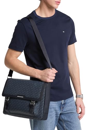 Michael Kors Malone Cargo Messenger Bag - Light Gunmetal, Admiral, Pale Blue - One Size
