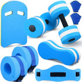 Water Aerobics Foam Dumbbells Set with Accessories - Blue