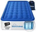 SoundAsleep Dream Series Queen Raised Air Mattress with Built-in Pump - Blue
