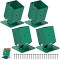 4Pcs Swing Leveling Base Brackets for 4x4 Wooden Posts - Adjustable A-Frame Swing Set Base