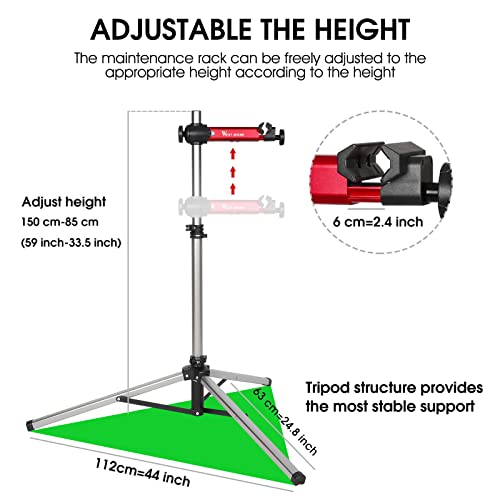 West Biking Silver Bike Repair Stand - Foldable, Adjustable, 85 Lb Capacity