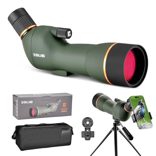 ESSLNB Small Waterproof Spotting Scope with Tripod, 20-60x BAK4 High Definition Bird Watching